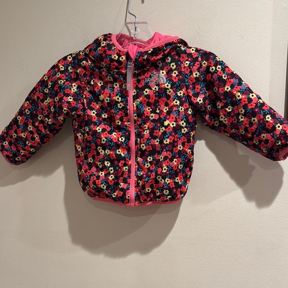 Toddler The North Face Reversible Perrito Hooded‎ Puffer Jacket size 2 T Girls